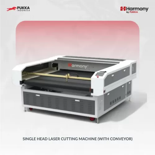 SINGLE HEAD LASER CUTTING MACHINE WITH CONVEYOR